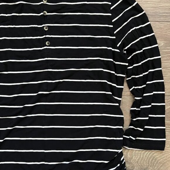 Jessica Simpson Maternity Black White 3/4 Sleeve Shirt Blouse Top Size Large - Picture 8 of 12